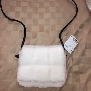 Really soft furry crossbody mini purse